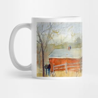 Barn Autumn New York State Mug